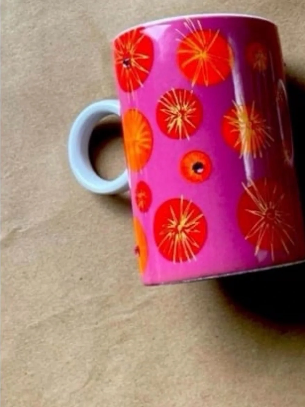 Festive Pink Starburst Mug with rhinestones by Julia Minasian for Target
